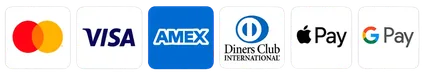 Visa, Mastercard, American Express, PayPal and Discover accepted at checkout