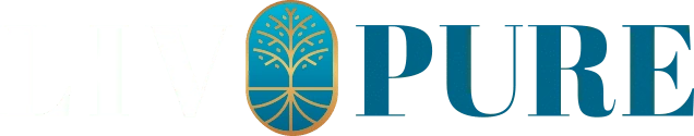The Liv Pure logo lockup on a transparent ground